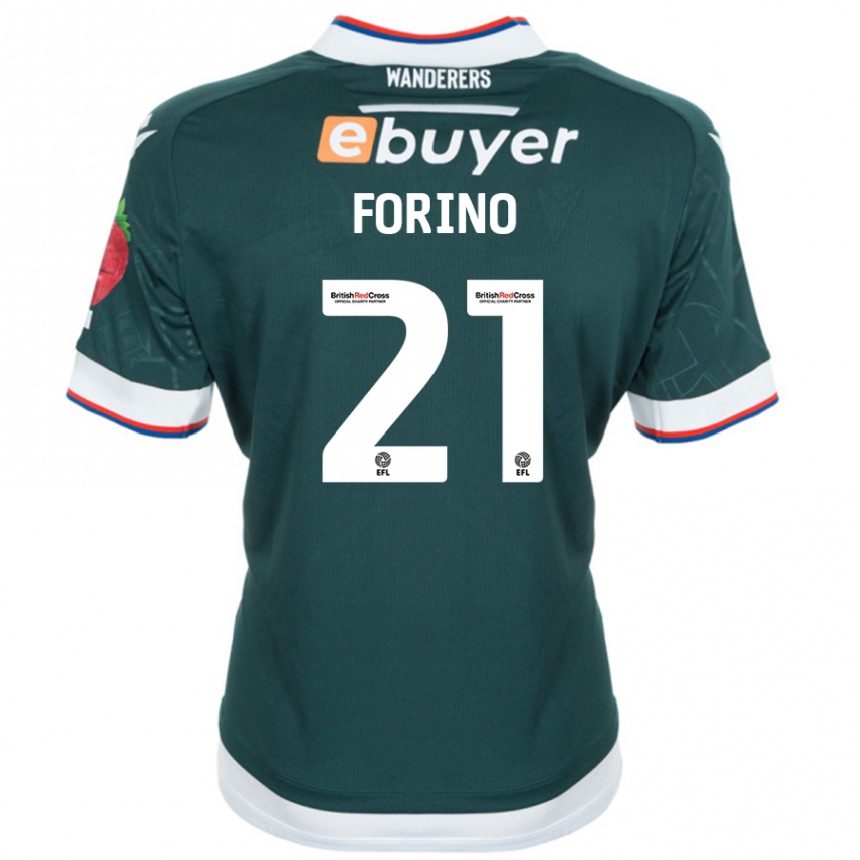 Men Football Chris Forino #21 Dark Green Away Jersey 2024/25 T-Shirt