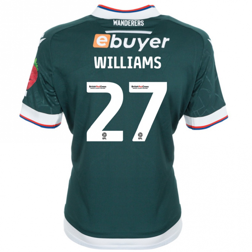 Men Football Randell Williams #27 Dark Green Away Jersey 2024/25 T-Shirt