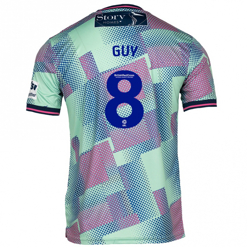 Men Football Callum Guy #8 Green Away Jersey 2024/25 T-Shirt