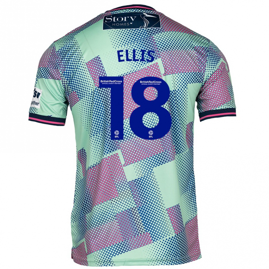 Men Football Jack Ellis #18 Green Away Jersey 2024/25 T-Shirt