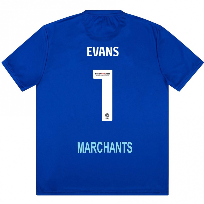 Men Football Owen Evans #1 Green Away Jersey 2024/25 T-Shirt