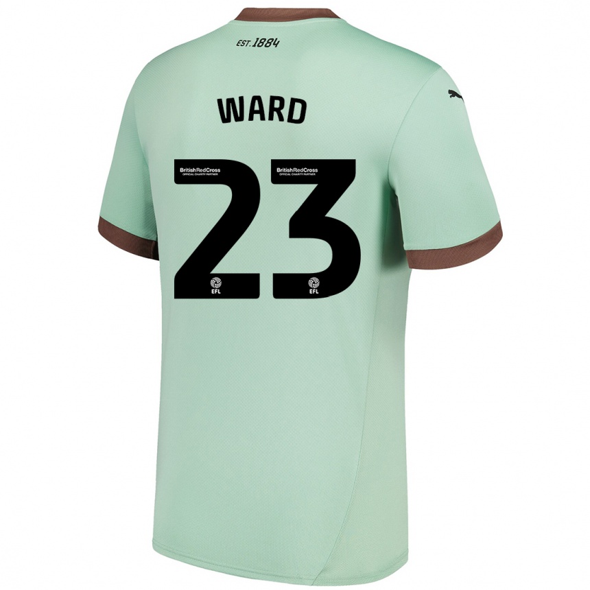 Men Football Joe Ward #23 Pale Green Away Jersey 2024/25 T-Shirt