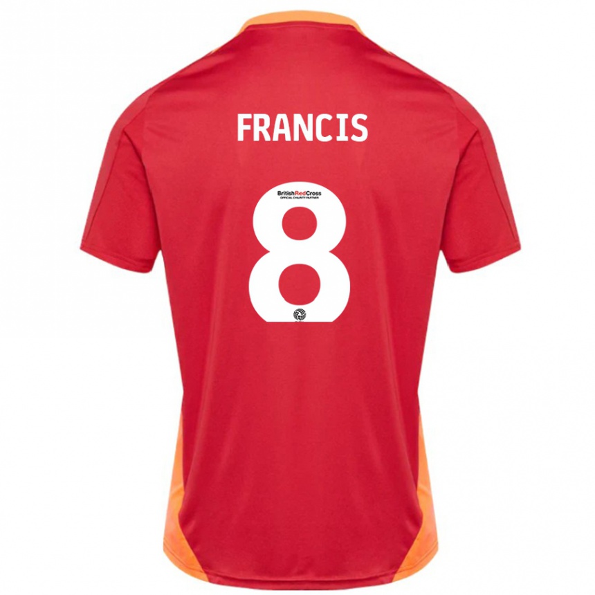 Men Football Ed Francis #8 Blue Off White Away Jersey 2024/25 T-Shirt