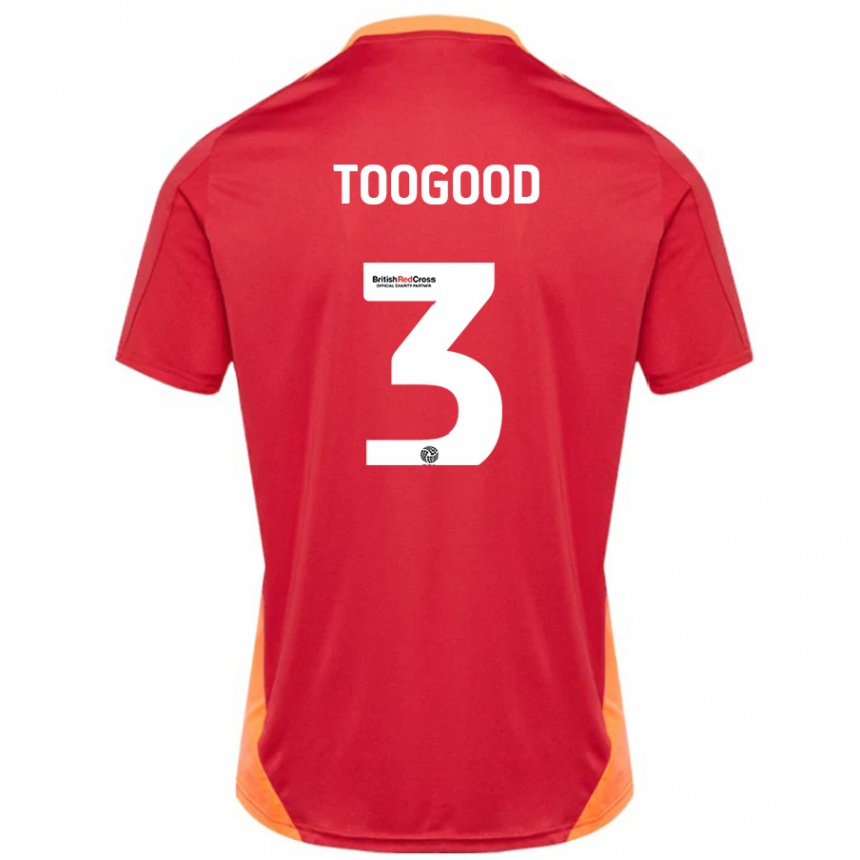 Men Football Emily Toogood #3 Blue Off White Away Jersey 2024/25 T-Shirt