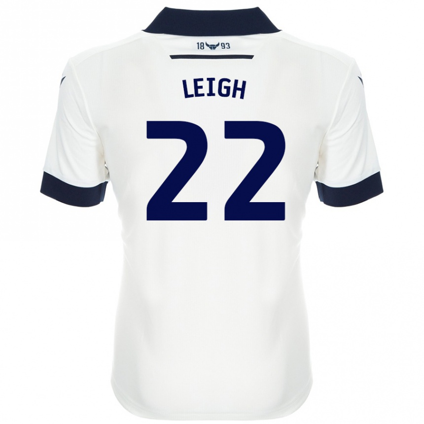 Men Football Greg Leigh #22 White Navy Blue Away Jersey 2024/25 T-Shirt