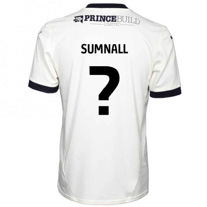 Men Football Jenson Sumnall #0 Off White Black Away Jersey 2024/25 T-Shirt