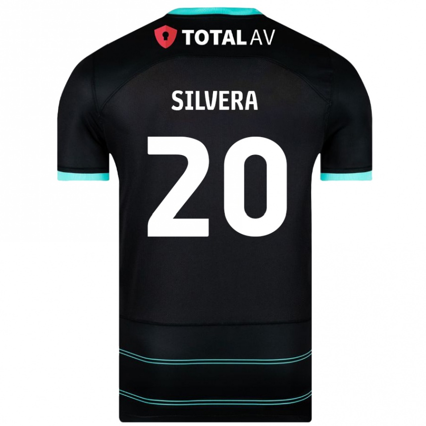 Men Football Sam Silvera #20 Black Away Jersey 2024/25 T-Shirt