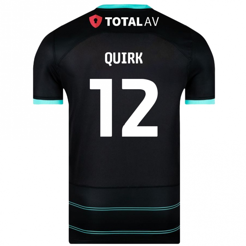 Men Football Sophie Quirk #12 Black Away Jersey 2024/25 T-Shirt