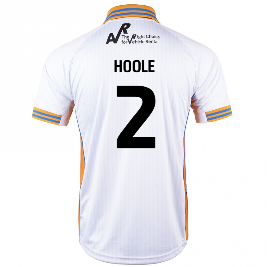 Men Football Luca Hoole #2 White Away Jersey 2024/25 T-Shirt