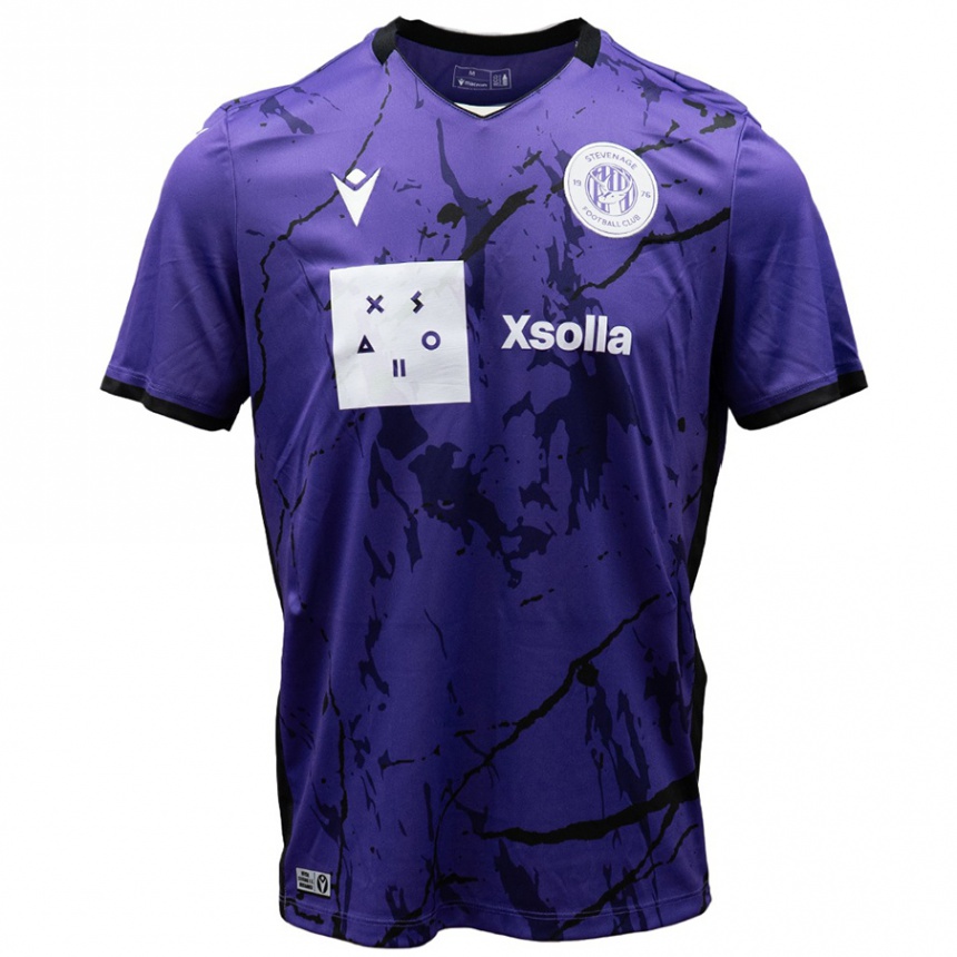 Men Football Your Name #0 Purple Away Jersey 2024/25 T-Shirt