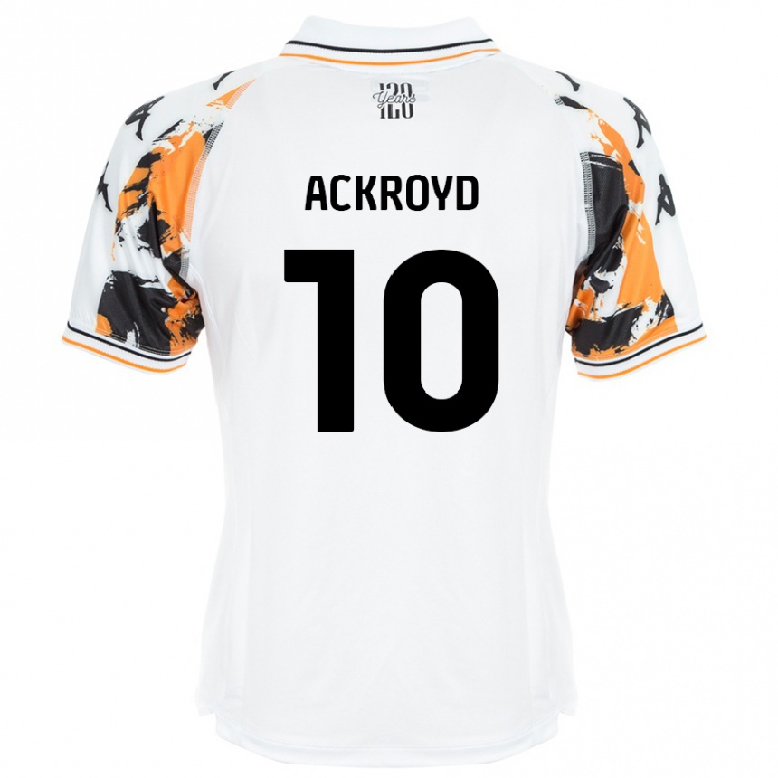 Men Football Rachael Ackroyd #10 White Away Jersey 2024/25 T-Shirt