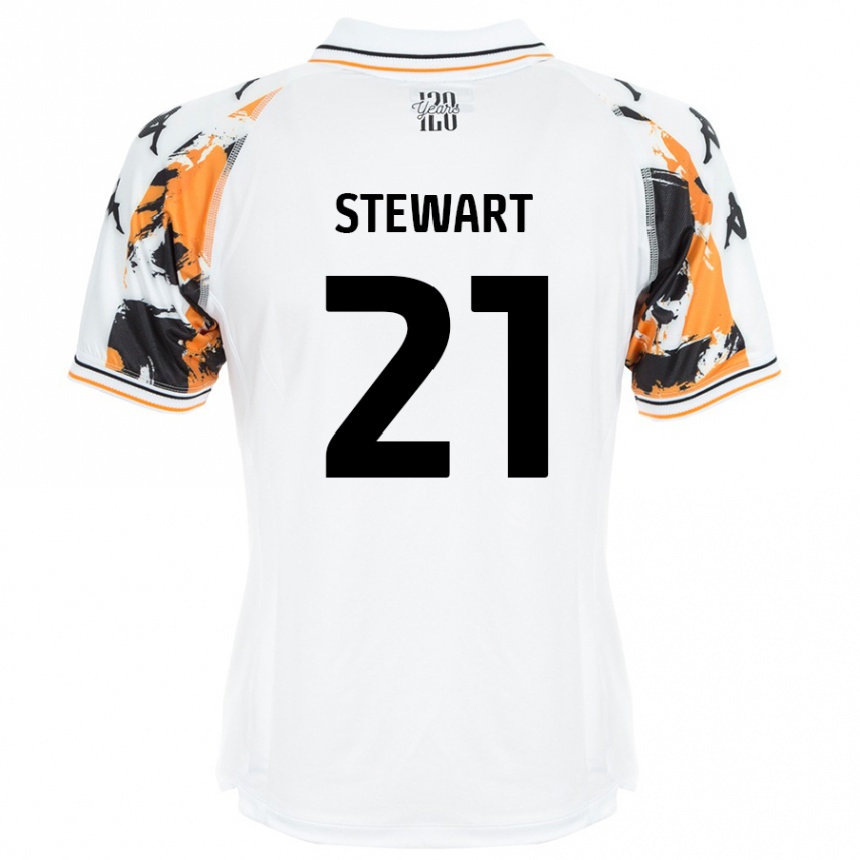 Men Football Alice Stewart #21 White Away Jersey 2024/25 T-Shirt