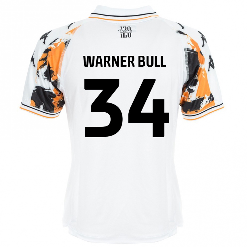 Men Football Lucy Warner-Bull #34 White Away Jersey 2024/25 T-Shirt