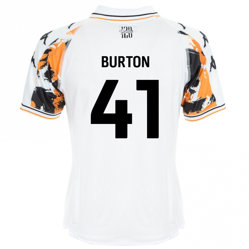 Men Football Jess Burton #41 White Away Jersey 2024/25 T-Shirt