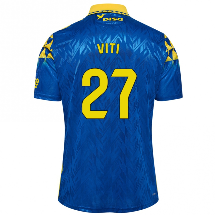 Men Football Viti #27 Blue Yellow Away Jersey 2024/25 T-Shirt