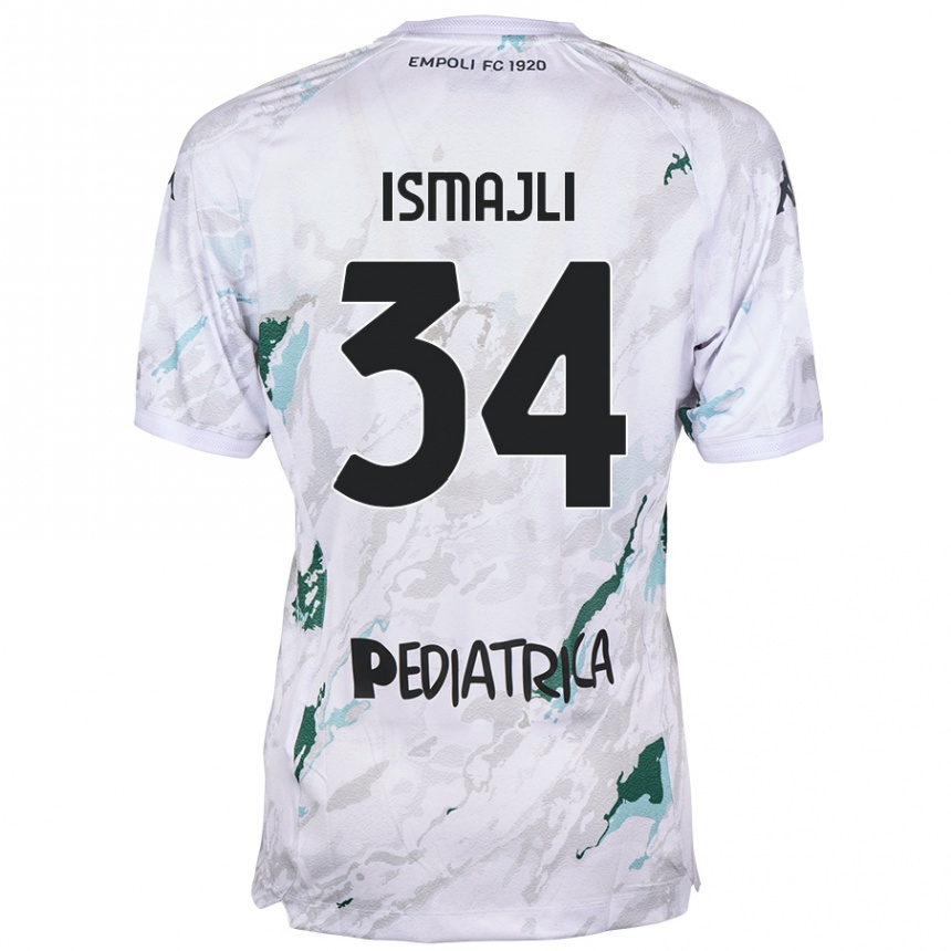 Men Football Ardian Ismajli #34 Grey Away Jersey 2024/25 T-Shirt