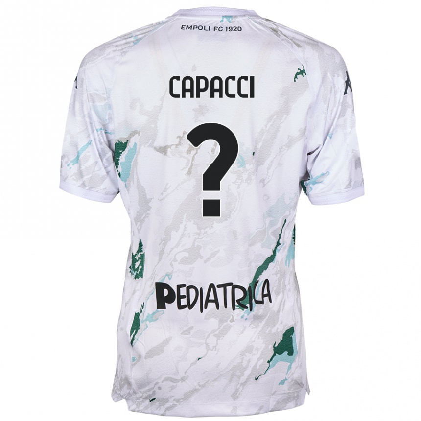 Men Football Edoardo Capacci #0 Grey Away Jersey 2024/25 T-Shirt