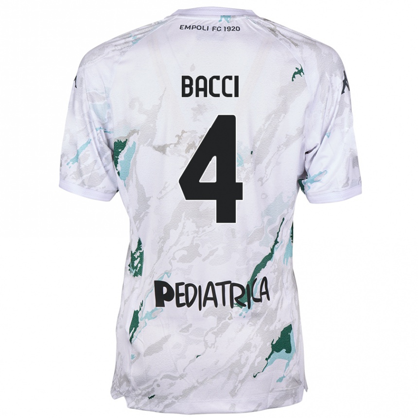 Men Football Jacopo Bacci #4 Grey Away Jersey 2024/25 T-Shirt