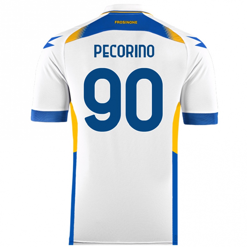 Men Football Emanuele Pecorino #90 White Away Jersey 2024/25 T-Shirt