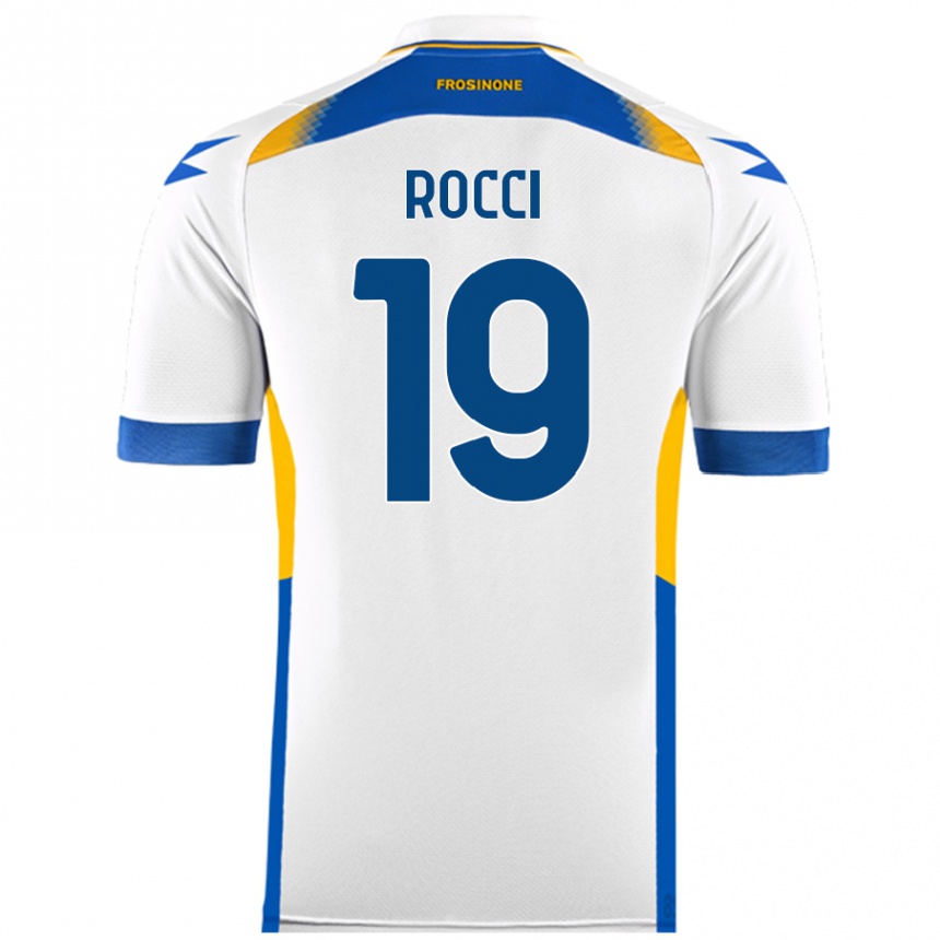 Men Football Valerio Rocci #19 White Away Jersey 2024/25 T-Shirt