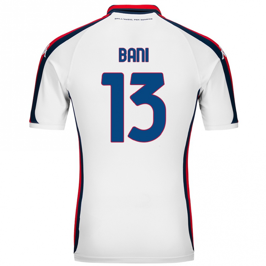 Men Football Mattia Bani #13 White Away Jersey 2024/25 T-Shirt