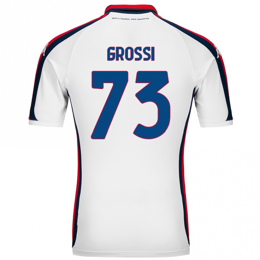 Men Football Jacopo Grossi #73 White Away Jersey 2024/25 T-Shirt