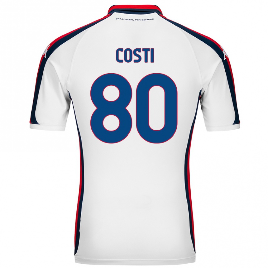 Men Football Fabiana Costi #80 White Away Jersey 2024/25 T-Shirt