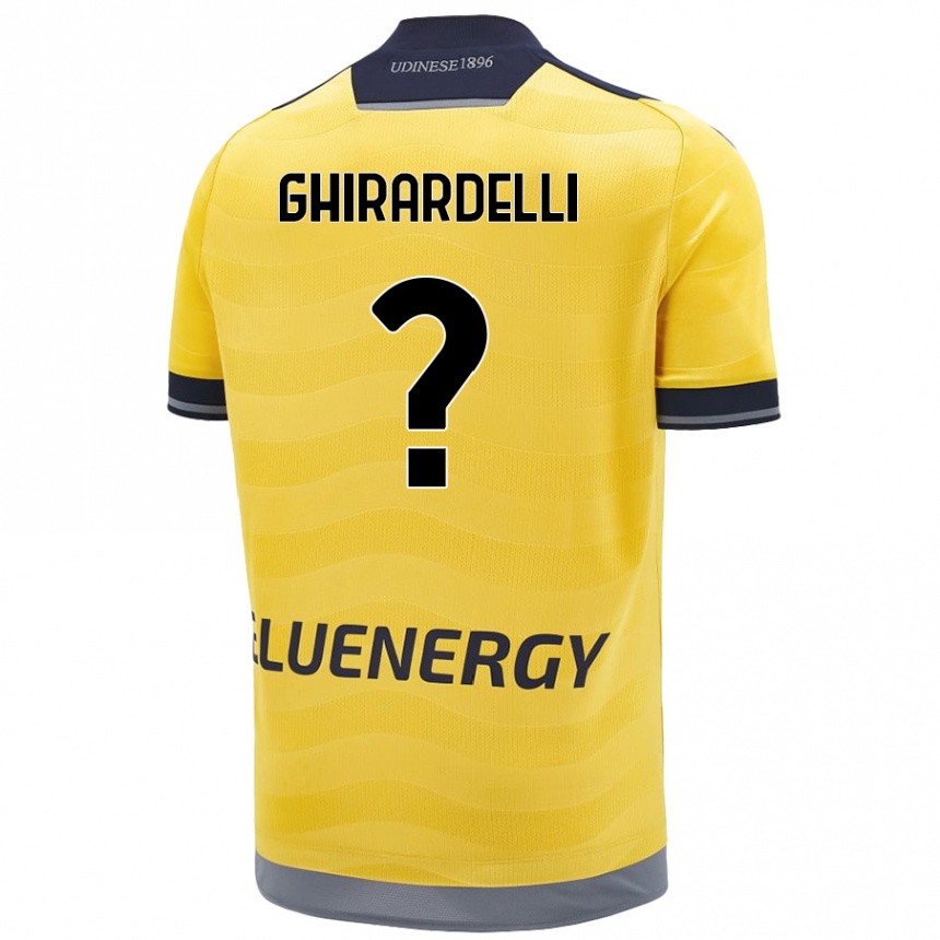 Men Football Davide Ghirardelli #0 Golden Away Jersey 2024/25 T-Shirt