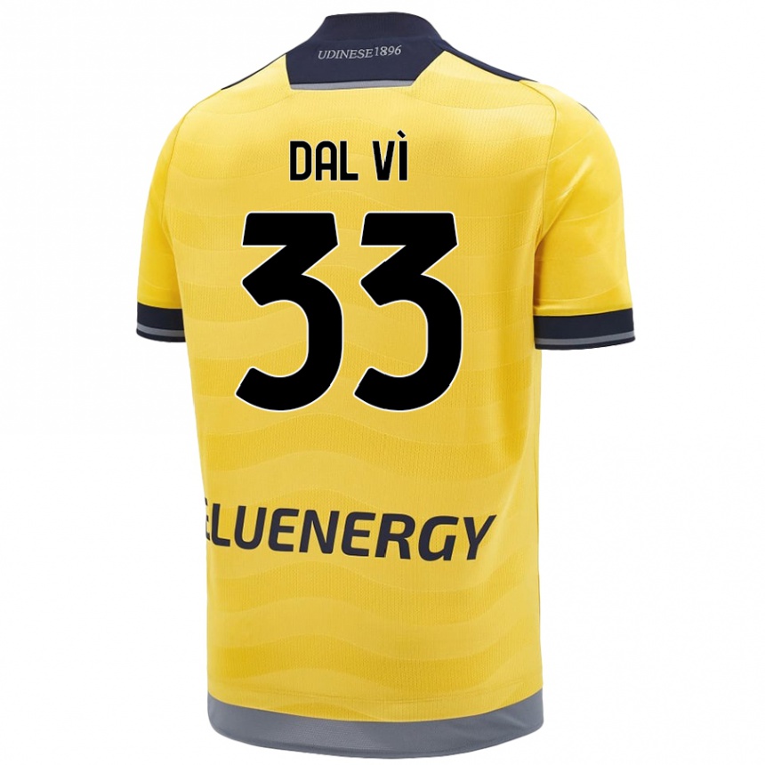 Men Football Matteo Dal Vì #33 Golden Away Jersey 2024/25 T-Shirt