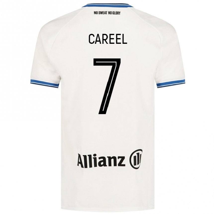 Men Football Oona Careel #7 White Away Jersey 2024/25 T-Shirt