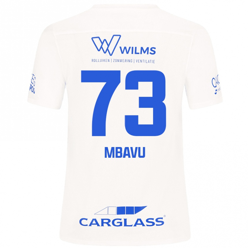 Men Football Elie Mbavu #73 White Away Jersey 2024/25 T-Shirt