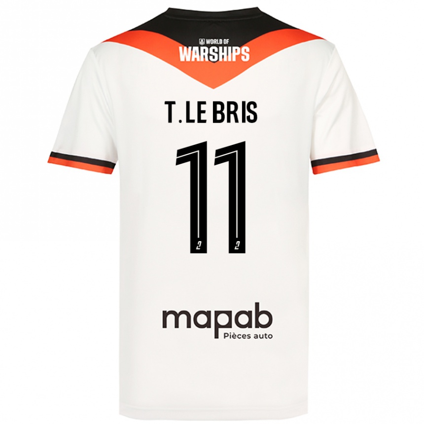 Men Football Théo Le Bris #11 White Away Jersey 2024/25 T-Shirt