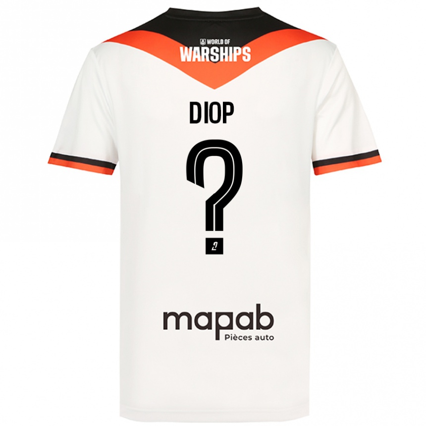 Men Football Samba Diop #0 White Away Jersey 2024/25 T-Shirt