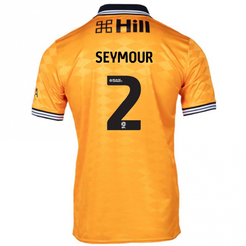 Women Football Mayzee Seymour #2 Orange Home Jersey 2024/25 T-Shirt