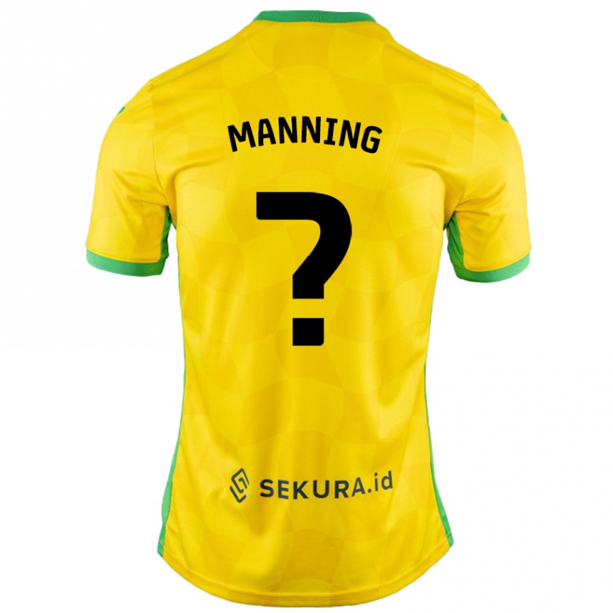 Women Football Adian Manning #0 Yellow Green Home Jersey 2024/25 T-Shirt