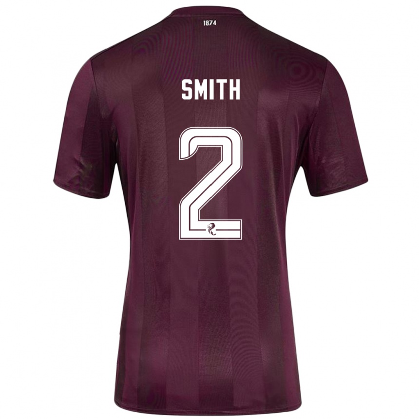 Women Football Lucas Smith #2 Burgundy Home Jersey 2024/25 T-Shirt