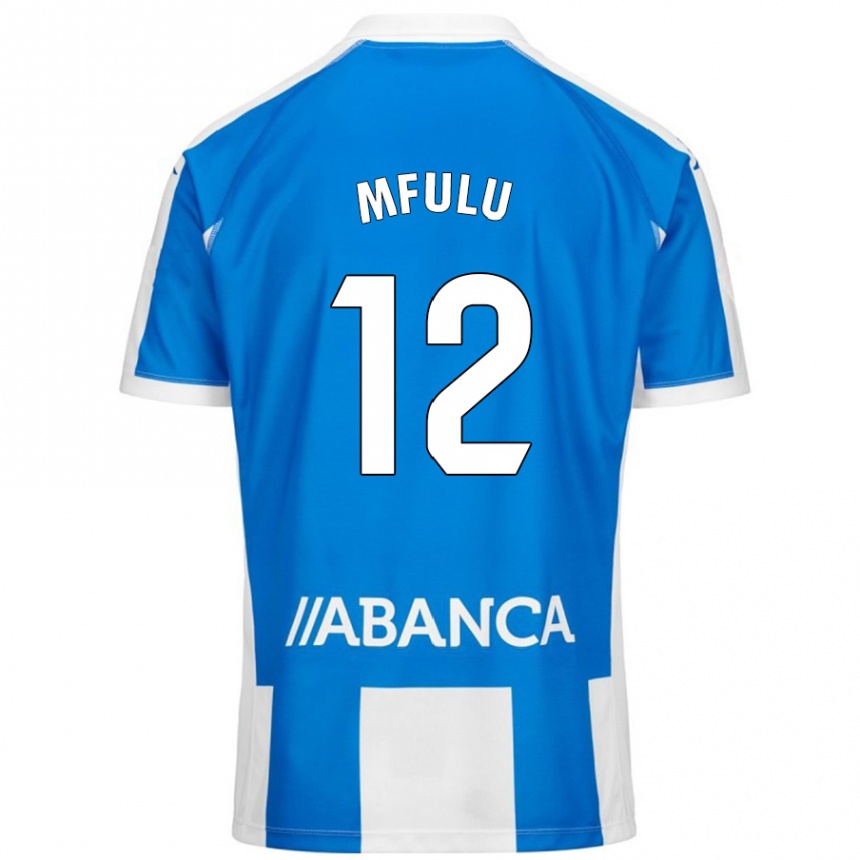 Women Football Nuke Mfulu #12 Blue White Home Jersey 2024/25 T-Shirt