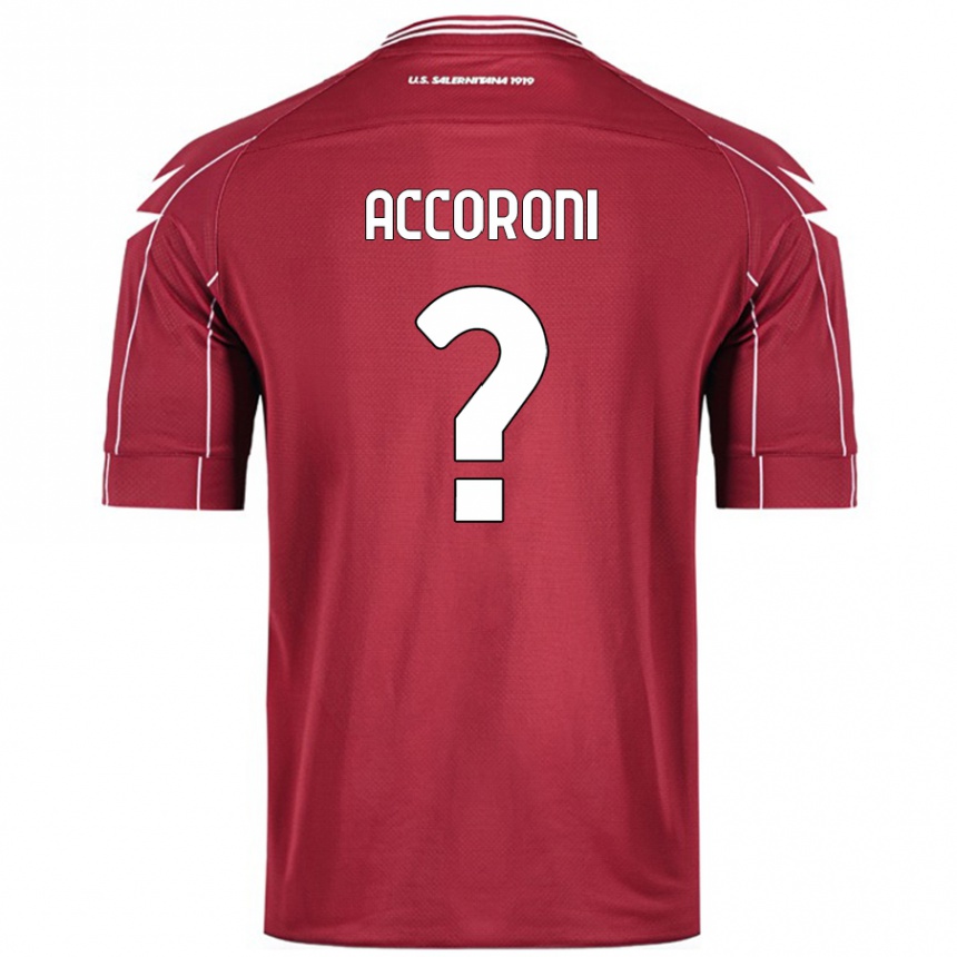 Women Football Nicolas Accoroni #0 Burgundy Home Jersey 2024/25 T-Shirt