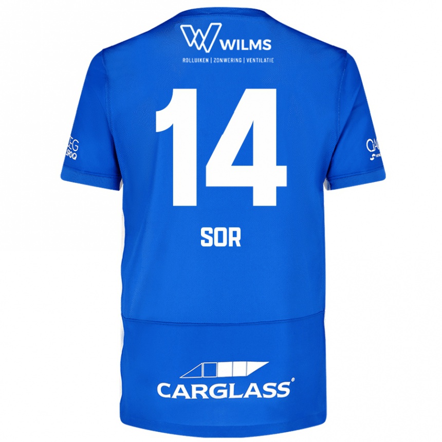 Women Football Yira Sor #14 Blue Home Jersey 2024/25 T-Shirt