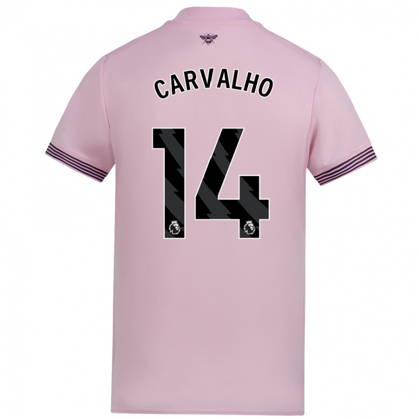 Women Football Fabio Carvalho #14 Pink Away Jersey 2024/25 T-Shirt