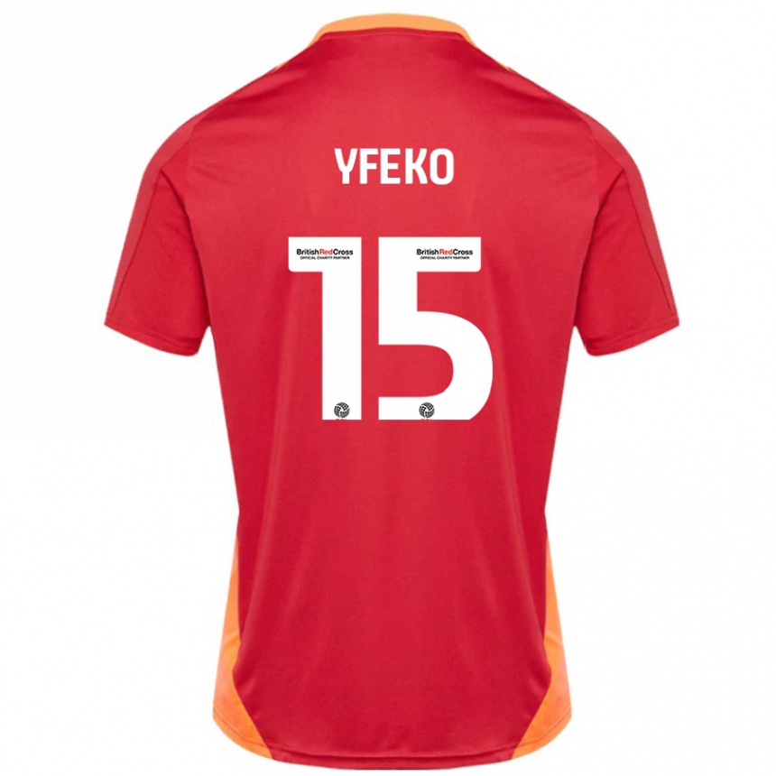 Women Football Johnly Yfeko #15 Blue Off White Away Jersey 2024/25 T-Shirt