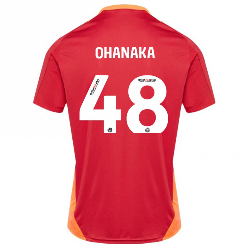 Women Football Santino Ohanaka #48 Blue Off White Away Jersey 2024/25 T-Shirt