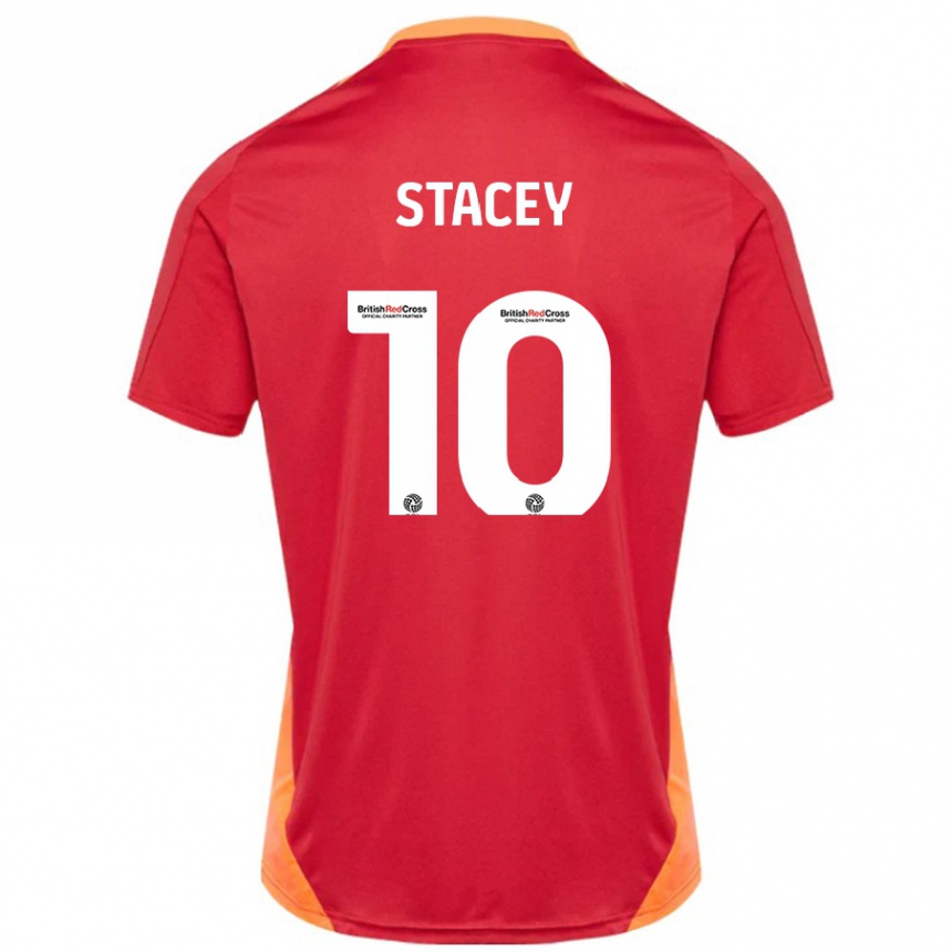 Women Football Sarah Stacey #10 Blue Off White Away Jersey 2024/25 T-Shirt