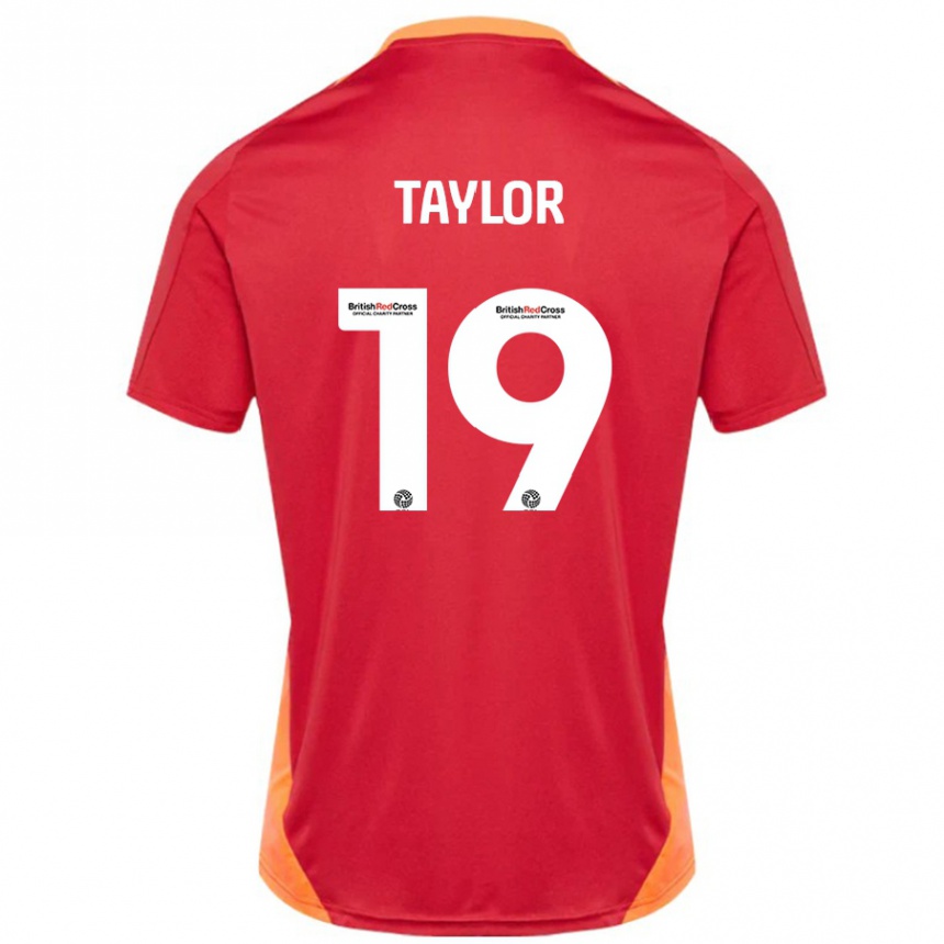 Women Football Mollie Taylor #19 Blue Off White Away Jersey 2024/25 T-Shirt