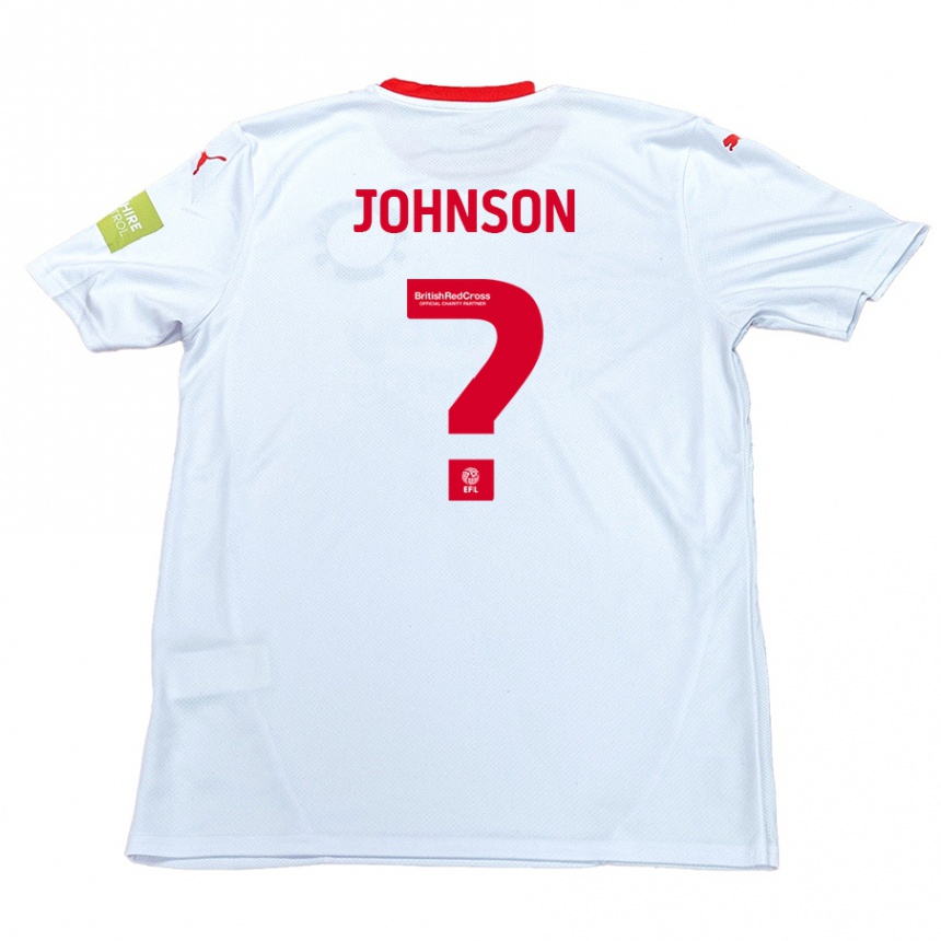 Women Football Will Johnson #0 White Away Jersey 2024/25 T-Shirt