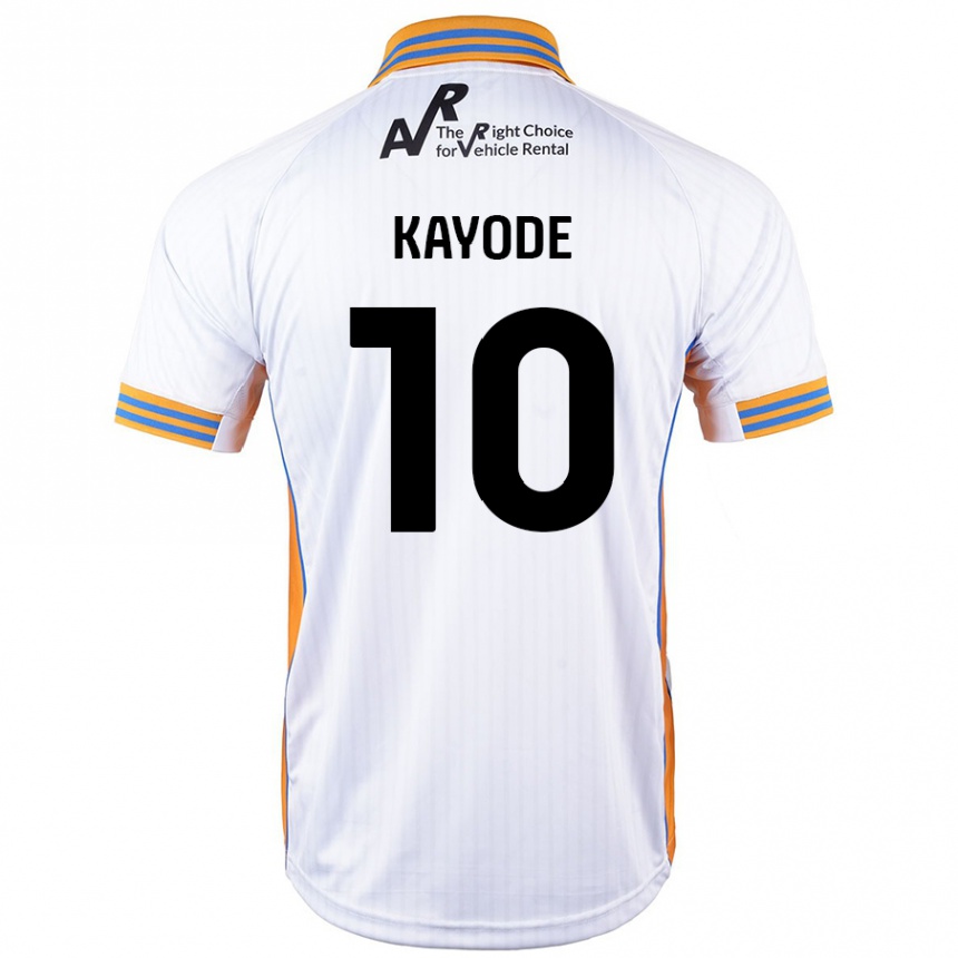 Women Football Joshua Kayode #10 White Away Jersey 2024/25 T-Shirt