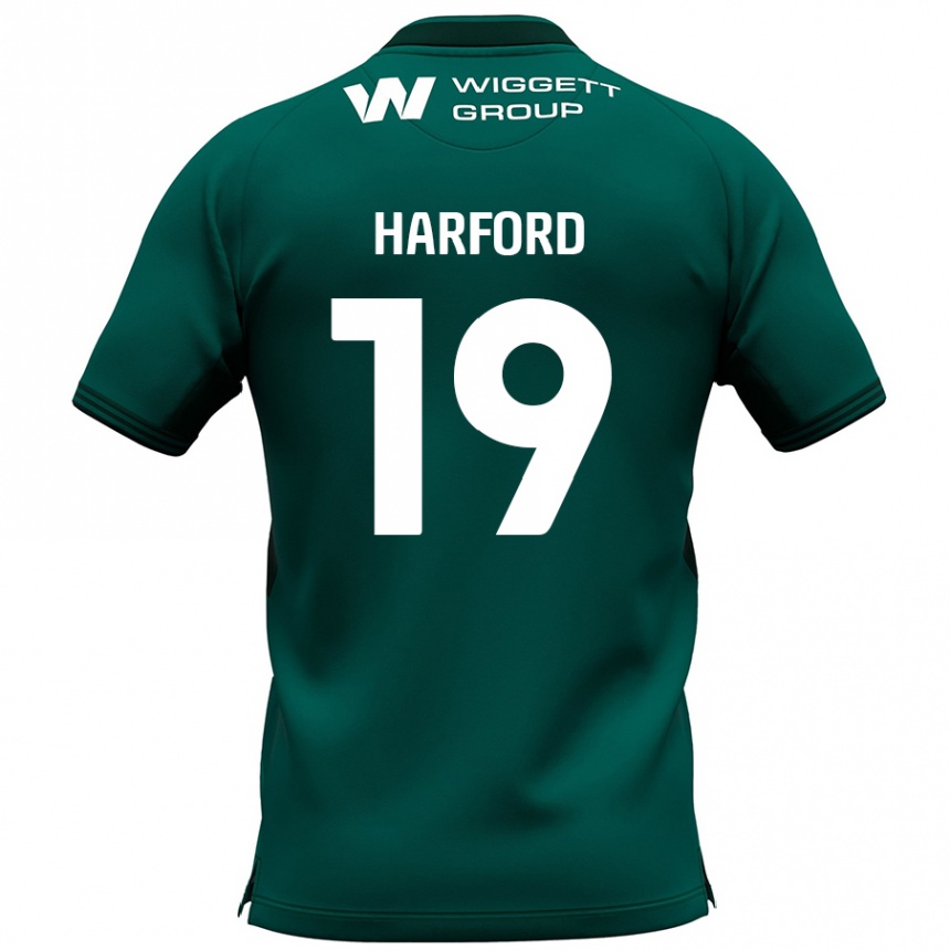 Women Football Beth Harford #19 Green Away Jersey 2024/25 T-Shirt