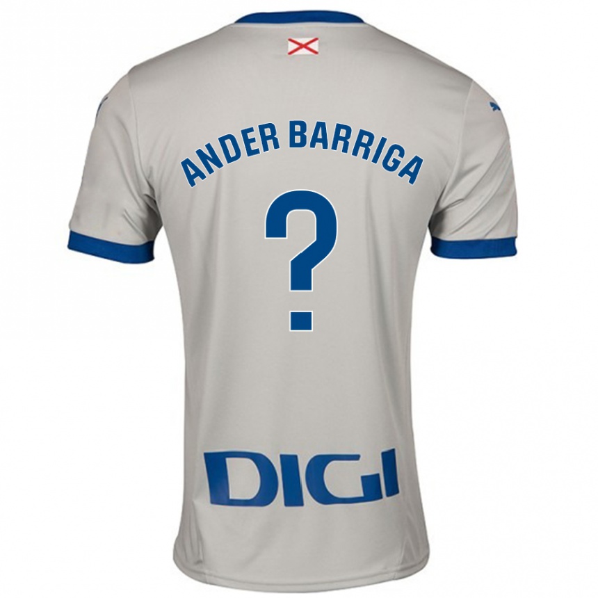 Women Football Jon Ander Barriga #0 Light Gray Away Jersey 2024/25 T-Shirt