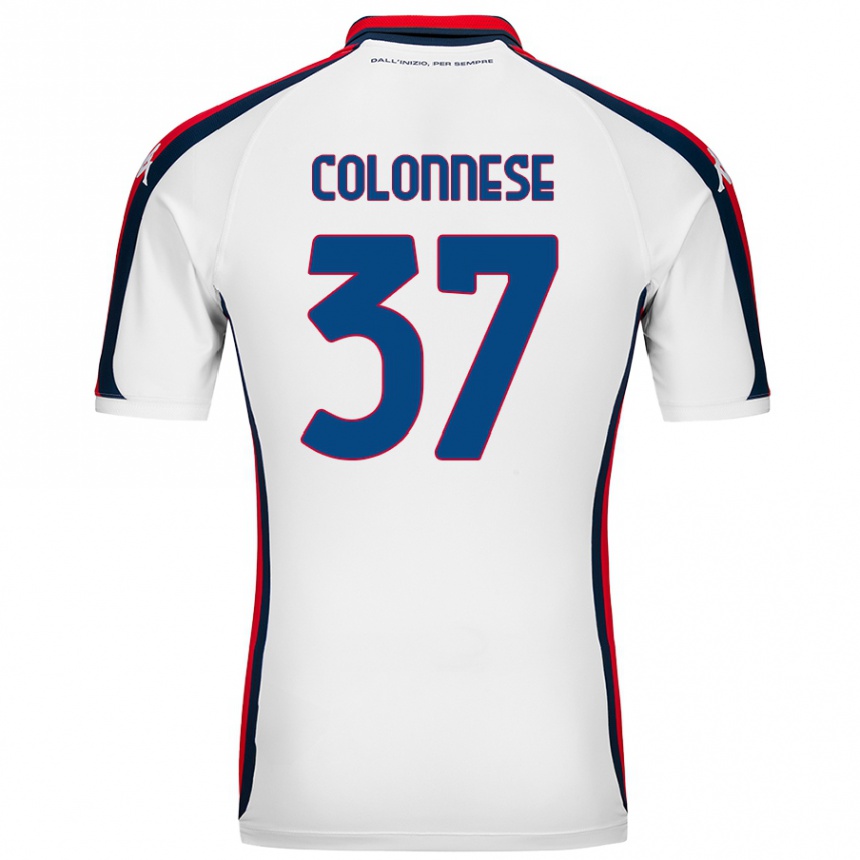 Women Football Lorenzo Colonnese #37 White Away Jersey 2024/25 T-Shirt